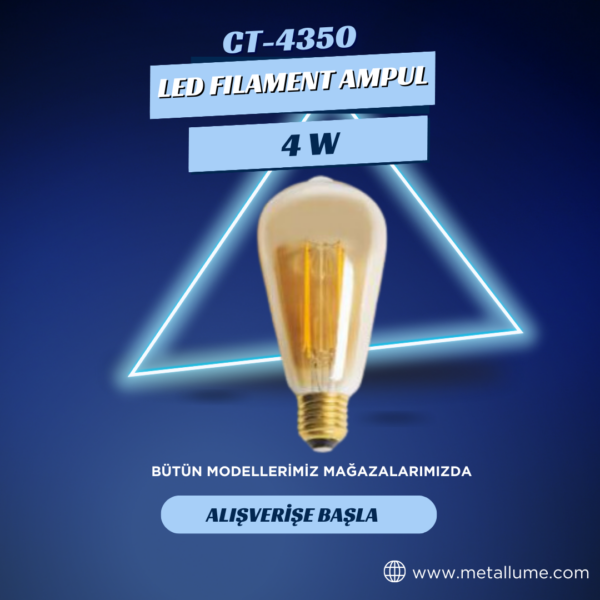 Cata Ct-4350 4W Rustik Led Ampul E27 / Amber