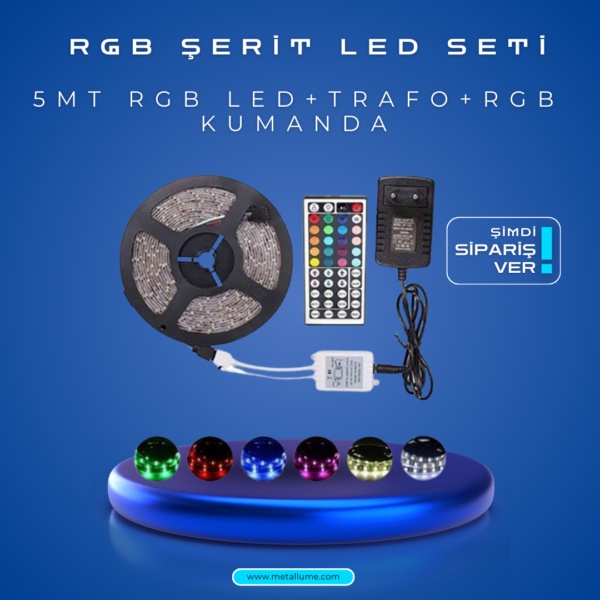 RGB Şerit Led Seti 96 Renk