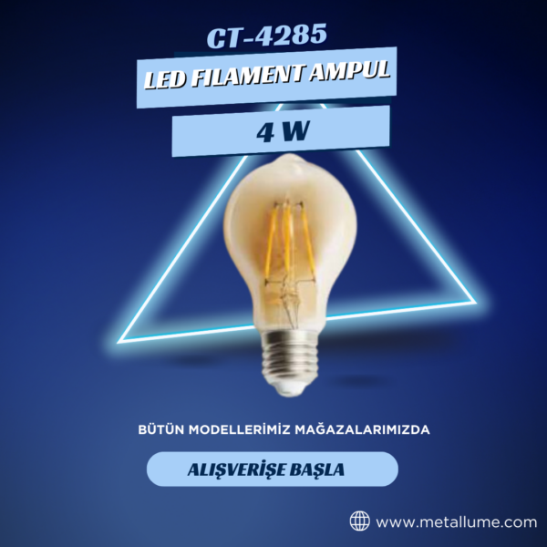 Cata Rustik Led Ampul CT-4285 Amber Renk